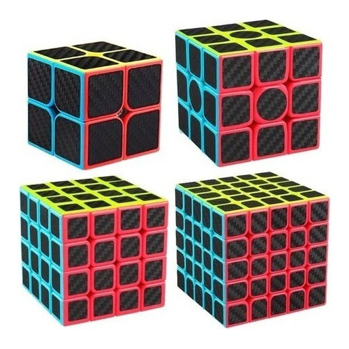 Imagen 1 de 5 de Set De Cubos Mágicos Moyu Fibra De Carbono
