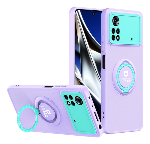 Funda Con Anillo De Ojo De Águila Para Xiaomi Poco X4 Pro 5g