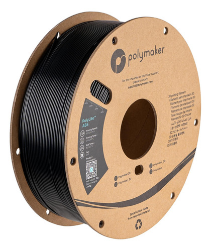 Filamento De Abs De Polymaker 1.75 Mm Negro, Filamento De Im