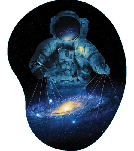 Mouse Pad Astronauta  Gota Com Apoio De Pulso Ergonômico