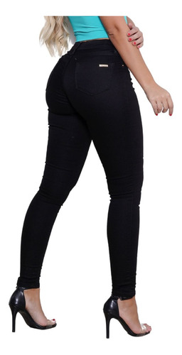 Calça Jeans Feminina Basic Skinny Ri19 Cintura Alta Premium