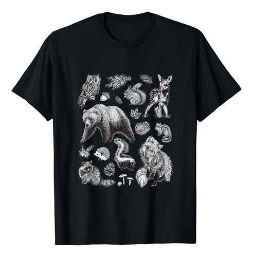 Camiseta Del Bosque De Animales Del Bosque, Camiseta Para Ho