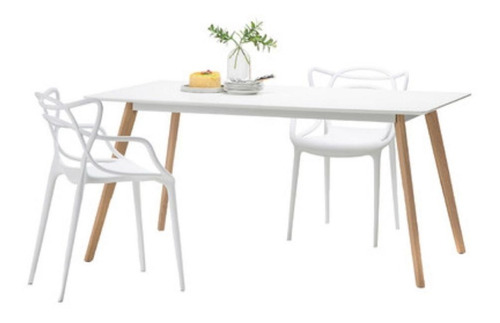 Juego De Comedor Eames Claire 1,20 Y 2 Sillas Master Cuotas