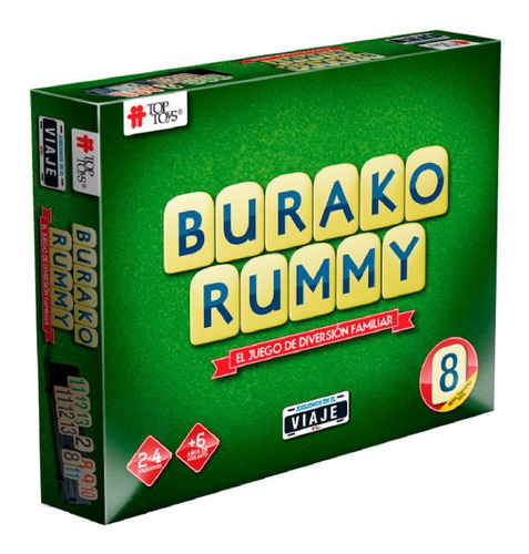 Burako Rummy Version Viaje Juego De Mesa Top Toys Playking