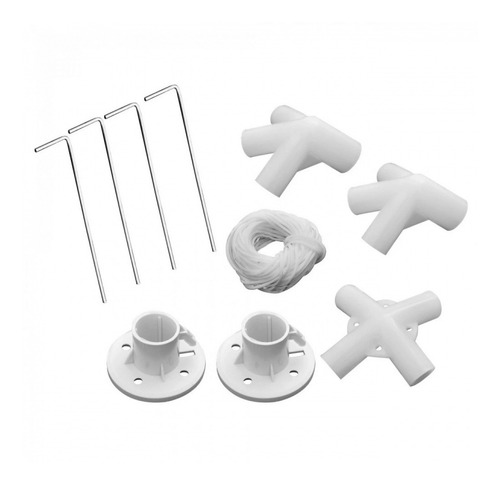 Imagem 3 de 3 de Conjunto 2 Paredes + Kit Conectores P/ Gazebo Tenda 3x3 Mts