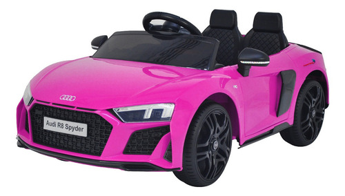 Mini Carro Elétrico Audi R8 Spyder Infantil Som Luz Cores Cor Rosa