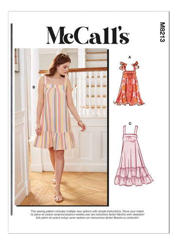 Mccalls Misses - Kit De Patrón De Costura Para Vestido De .