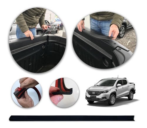 Reposa Pie Apoya Pie Accesorios Fiat Strada + Velcro