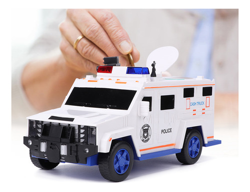 Contraseña Con Huella Digital De Cash Truck Money Box, Blanc