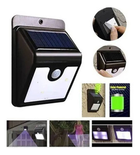 Luz Led Exterior Energia Solar Sensor Movimiento Ever Brite