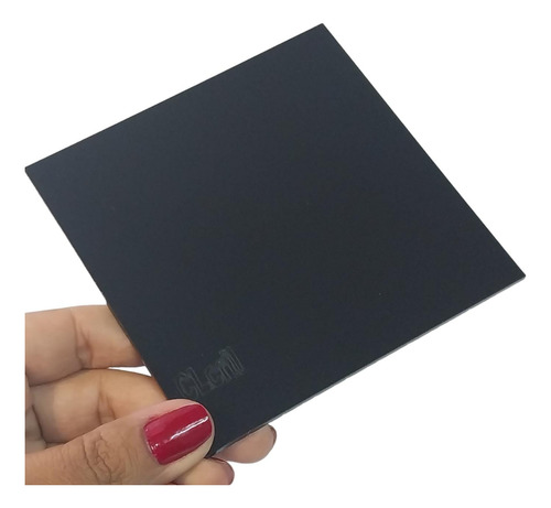 Chapa Placa Acrílico Cor Preto 50cm X 50cm X 2mm Esp.