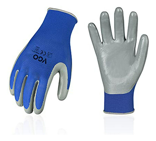 Guantes Trabajo Vgo 10 Pares, Nitrilo, Antideslizantes.