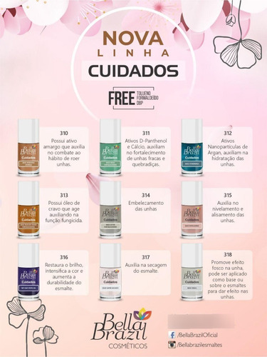 Imagem 6 de 7 de Kit Com 21 Esmaltes Em Gel Bella Brazil Seca Sem Cabine Uv
