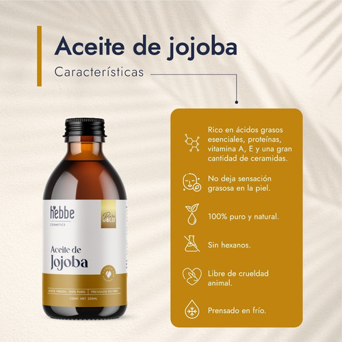 Imagen 3 de 9 de Aceite De Jojoba Puro (prensado En Frio) 250 Ml