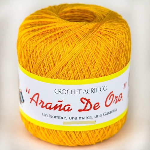 Hilo Crochet Acrílico Araña De Oro 50grs
