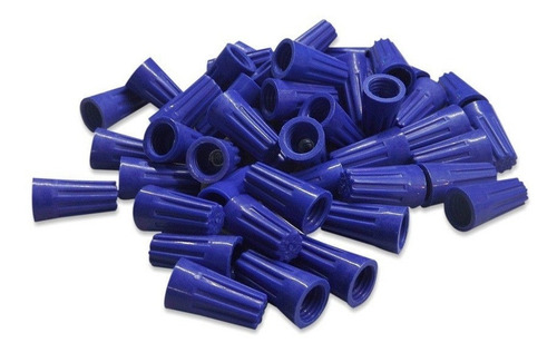 Imagem 2 de 10 de 250 Conectores De Torção Emenda Para Fios Cabos - Azul