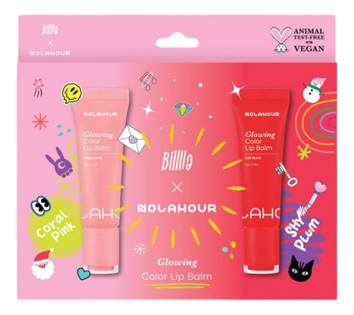 Set Bálsamo Labial Nolahour (tono Frio) Cosmética Coreana