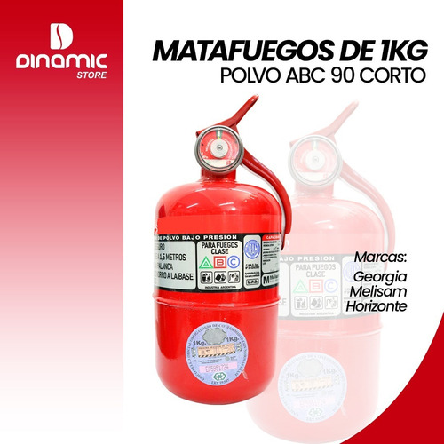 Imagen 4 de 7 de Matafuego Nuevo 1kg Abc Reglamentario Auto Vtv Corto