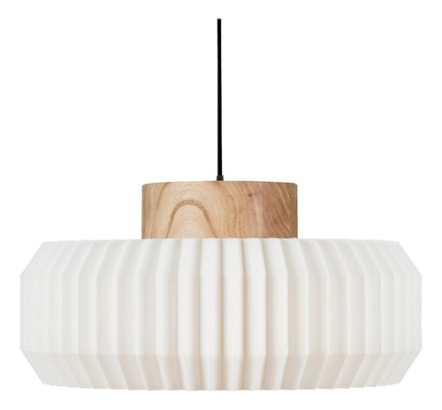 Lampara Colgante Renu Wood Xl Led Sustentable 