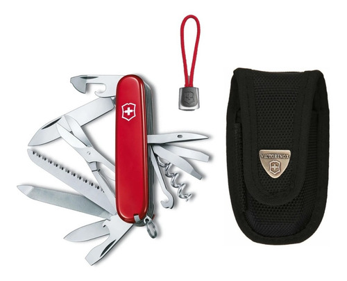 Imagen 1 de 5 de Navaja Ranger Roja, Funda Y Cordon, Victorinox (1.3763)