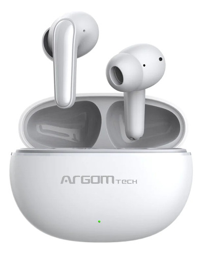 Audífonos Inalámbrico Bluetooth Argom SkeiPod Enc E20 Blanco