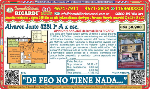 De Feo No Tiene Nada Ph 1º Piso X Escal Balcon 8 Mts Frente