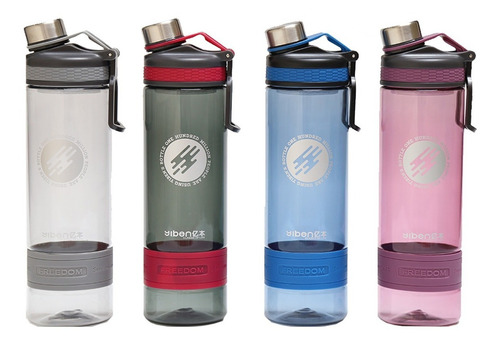Vaso Termo Botella Contenedor Agua Gym Sin Bpa Colador 640ml Color Azul