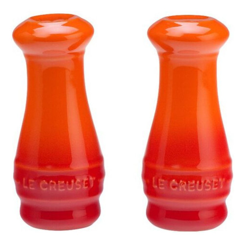 Galheteiro E Saleiro Pimenteiro Oficial Le Creuset Laranja