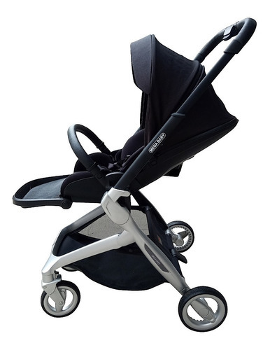 Cochecito Bebé Mega Baby Icon + Butaquita Aluminio Gama Alta Color Negro