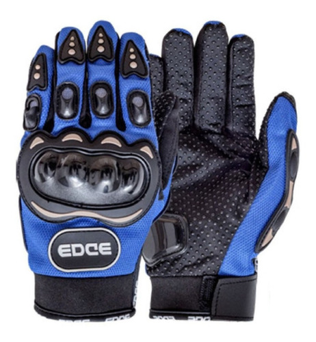 Imagen 1 de 4 de Guantes Edge Color Azul Talla M D1101 Moto
