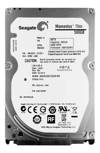 Unidade interna Seagate Momentus 500gb 2.5 HDD (caixa aberta) prateada