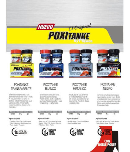 Poxitanke Transparente 10 Minutos 60gr Itw (1301036)