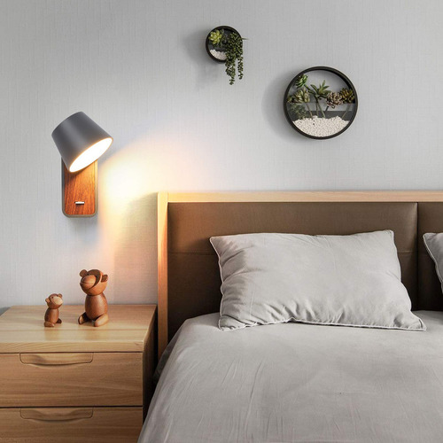 Lámpara De Pared Moderna Iluminación Montaje Interior Rotati