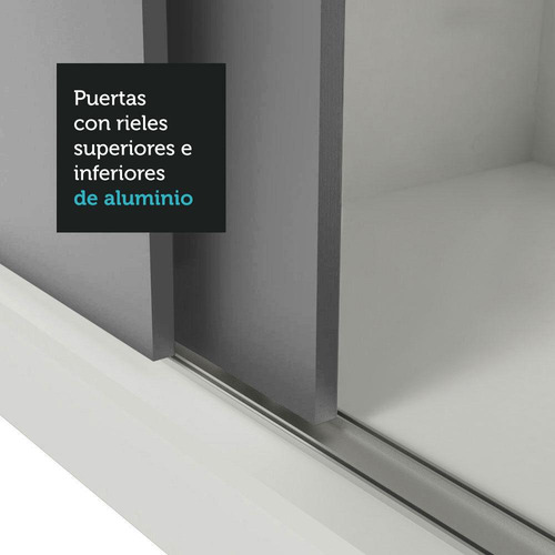 Ropero Closet Madesa 3 Puertas Bg 01 Color Blanco/Gris