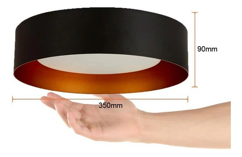 Lampara Tecnolite Para Interior En Plafón Negro Mate E27x2 P