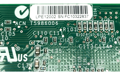Placa Rede Sfp 8gb Dual Port Pci-e Lpe12002 / 10n9824 Ibm