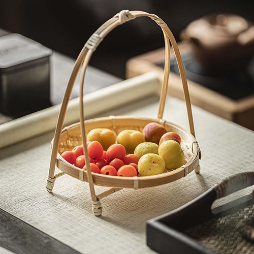 Cesta De Frutas Tejida A Mano, Bandejas Para Servir, Cuencos