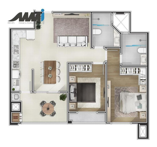 Imagem 13 de 15 de Residencial Magnólia, Apartamento 2 Quartos No Gravatá, Navegantes - 1548