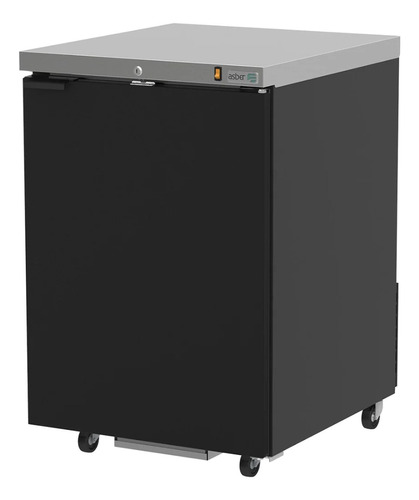 Refrigerador De Contra Barra En Vinyl Negro Asber Abbc-23 Hc