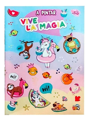 Libro Infantil Para Colorear - Tapa Vive La Magia
