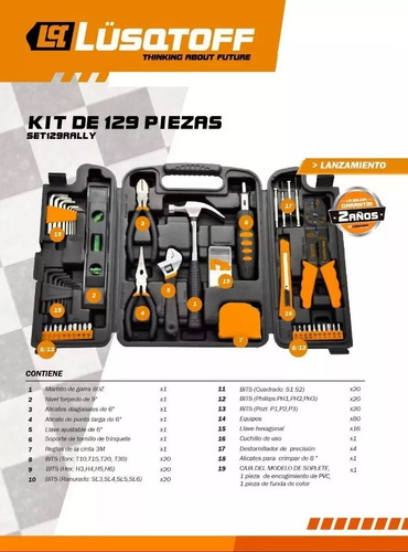 Imagen 8 de 8 de Set Herramienta 51 Pz Lusqtoff Set129rally Racing + Guantes