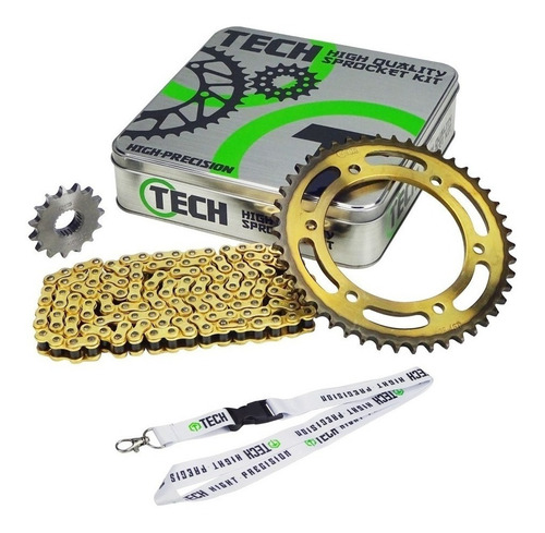 Kit Transmision Tech Yamaha Fz 25 46-15 C/cadena Ref Oro Fas