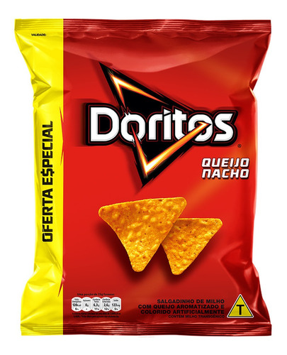 Imagem 1 de 4 de 2 Pcts Salgadinho Doritos Queijo Nacho 300g- Gigante