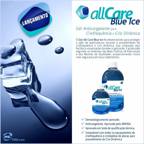 Gel Anticongelante Criolipólise All Care Blue Ice 560g- Rmc