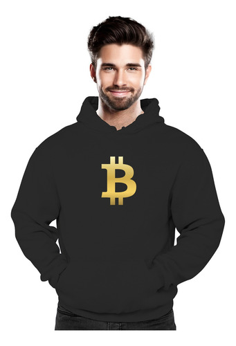 Poleron Con Capucha Bitcoin  Gold Crypto Line Geek 