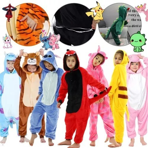 Imagen 1 de 3 de Pijama Kigurumi Chicos Infantil Para Dormir Mameluco Disfraz