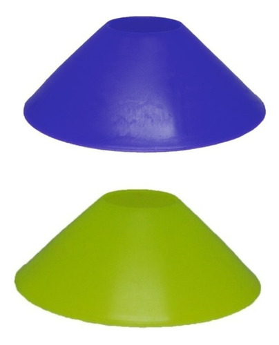 Kit C/60 Half Cones Demarcatórios Cor Azul + 60 Amarelo