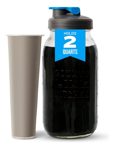 Cafetera Cold Brew Mason Jar De - 2 Cuartos, 64 Oz - Fr...