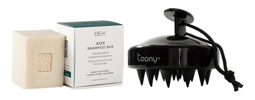 Bek Aox Shampoo Solido Hidratante + Scalp Therapy Masajeador