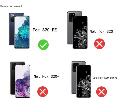 Amoled Para Samsung Galaxy S20 Fe 5g Kit De Reemplazo De Pan
